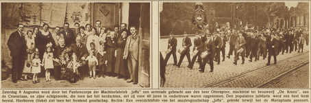 870158 Collage van 2 foto's betreffende de viering van 40 jaar ondertrouw van het echtpaar Otterspoor te Utrecht, met ...